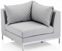 Vorschau: KETTLER EGO MODULAR Sofa-Lounge-Set 4teilig, 2,6x1,9m, Sunbrella®, silber/grau meliert