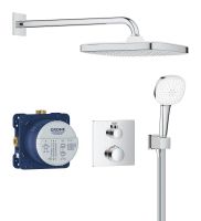 Vorschau: Grohe Grohtherm Duschsystem Unterputz mit Tempesta 250 Cube, eckig, chrom 34871000