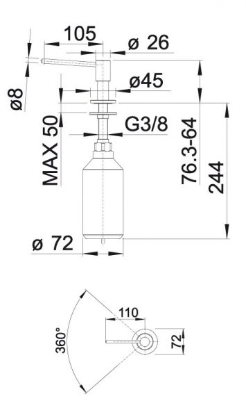 Blanco Piona Spülmittelspender 500ml