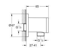 Vorschau: Grohe Tempesta Wandanschlussbogen, chrom