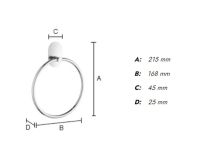 Vorschau: Smedbo Round selbstklebender Handtuchring Ø16,8cm, chrom