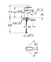 Vorschau: Grohe BauEdge Einhand-Waschtischbatterie S-Size, chrom