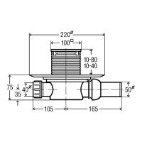 Vorschau: Viega Advantix-Badablauf Komplett-Set, Standardinstallation DN 50