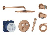 Vorschau: Grohe Grohtherm SmartControl Duschsystem m. Rainshower 310, warm sunset gebürstet 29119DL0, 26465DL0, 26066DL0