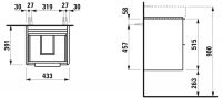 Vorschau: Laufen Base VAL Waschtischunterbau mit 2 Auszügen passend für Waschtisch 81528.1