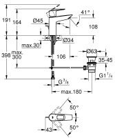 Vorschau: Grohe BauLoop Einhand-Waschtischbatterie M-Size mit Ablaufgarnitur, chrom