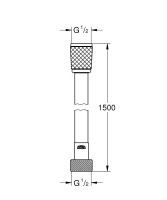 Vorschau: Grohe VitalioFlex Comfort Brauseschlauch mit TwistStop 1,5m, chrom