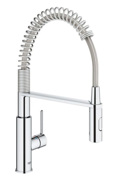 Grohe K400 80-C Set aus Küchenspüle 116x50cm & Get Küchenarmatur, granit schwarz/chrom