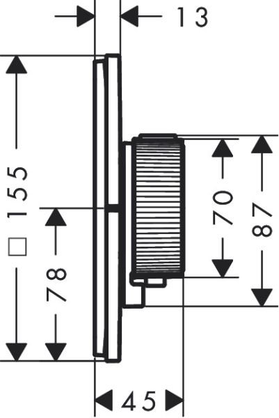 Axor ShowerSelect ID Thermostat Unterputz eckig für 1 Verbraucher