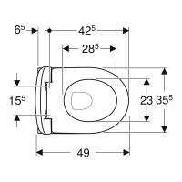 Vorschau: Geberit Renova Compact Set Wand-WC, verkürzte Ausladung, mit WC-Sitz, weiß