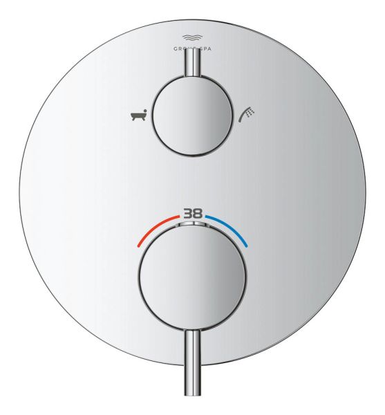 Grohe Atrio Thermostat-Wannenbatterie mit integrierter 2-Wege-Umstellung