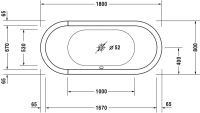 Vorschau: Duravit Starck freistehende Badewanne oval 180x80cm, weiß