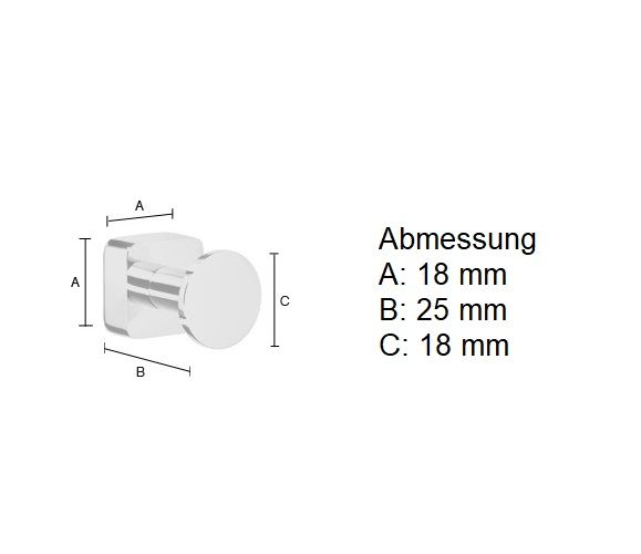 Smedbo Ice Haken einzeln 2 Stück, chrom