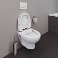 Vorschau: Duravit No.1 Wand-WC 48x36,5cm, oval, HygieneGlaze, rimless, weiß
