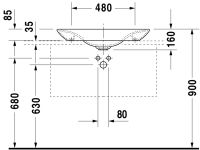 Vorschau: Duravit Aufsatzbecken 70x46,5cm weiss 03697000001