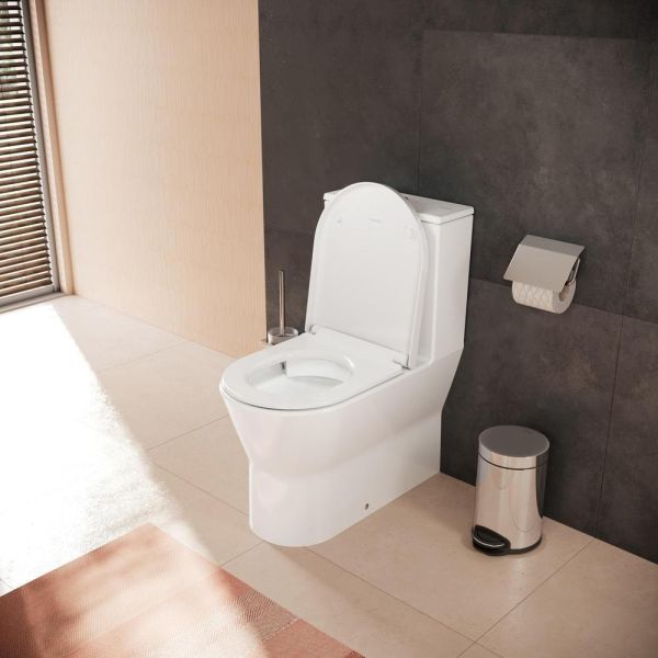 Hansgrohe EluPura Original S Stand WC Set, AquaChannel Flush, Abgang waagerecht/senkrecht, weiß 60205450