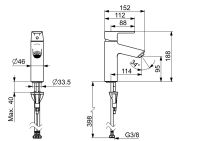 Vorschau: Hansa Hansavantis XL Waschtisch-Einhand-Einlochbatterie, 6 l/min, chrom