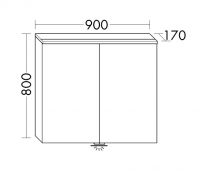 Vorschau: Burgbad Eqio Spiegelschrank 90x80cm mit horizontaler LED-Beleuchtung & Waschtischbeleuchtung