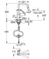 Vorschau: Grohe Eurosmart Einhand-Spültischbatterie mit herausziehbarer Dual Spülbrause, matt black