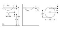 Vorschau: Geberit VariForm Einbauwaschtisch mit 1 Hahnloch, Unterseite glasiert, rund, weiß 500705012_2