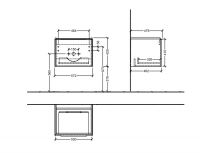 Vorschau: Villeroy&Boch Subway 3.0 Waschtischunterschrank mit 1 Auszug, Breite 57,2cm C57700VR_1