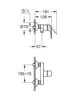 Vorschau: Grohe Euroeco Einhand-Brausebatterie, chrom