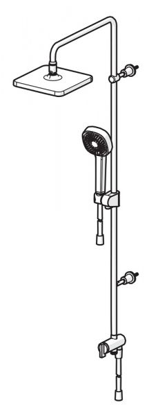 Hansa Hansabasicjet Style Duschsystem mit wasserführender Brausestange, chrom