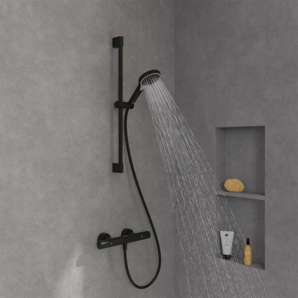 Villeroy&Boch Verve Showers Duschgarnitur mit 3 Strahlarten schwarz matt TVS109007000K5