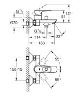 Vorschau: Grohe BauLoop Einhand-Wannenbatterie, chrom