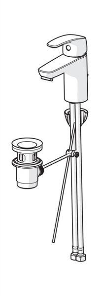 Hansa Hansapinto Waschtisch-Einhand-Einlochbatterie mit Ablaufgarnitur, chrom