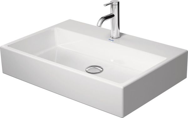 Duravit Vero Air Waschtisch 70x47cm, mit 1 Hahnloch, ohne Überlauf, WonderGliss, geschliffen, weiß 23507000711