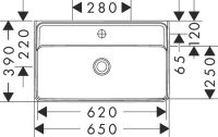 Vorschau: hansgrohe Xanuia Q Waschtisch 65x39cm Compact, weiß