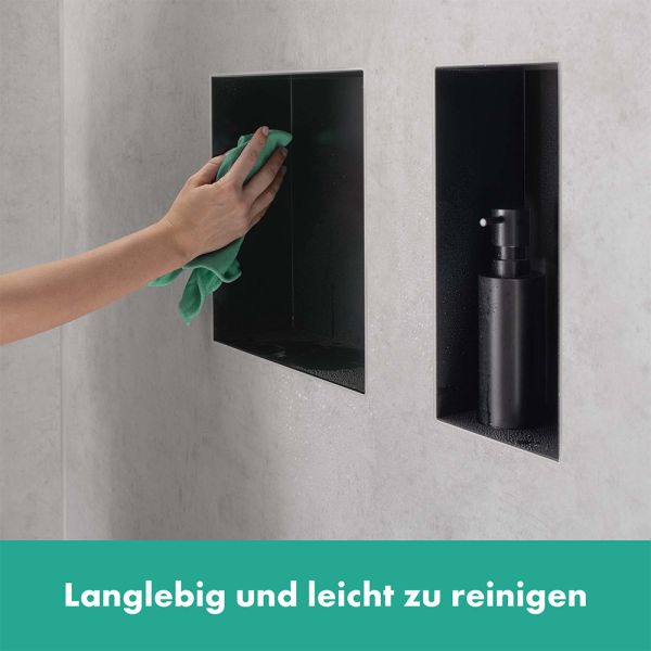 Hansgrohe XtraStoris Minimalistic Wandnische rahmenlos 300/150/140, schwarz matt