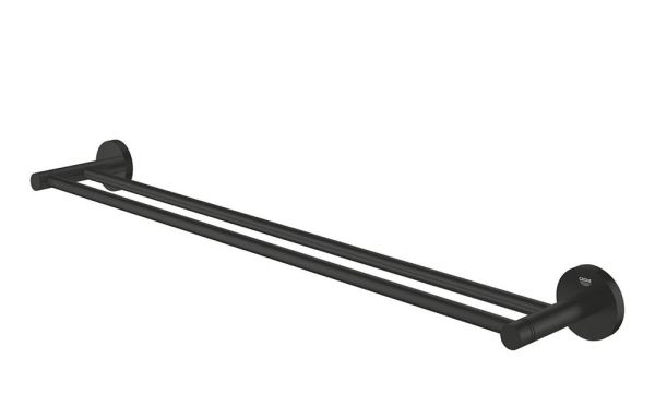 Grohe Essentials Doppel-Badetuchhalter 60cm, matt black