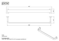 Vorschau: Giese Handtuchbügel starre Ausführung 41,5cm, chrom