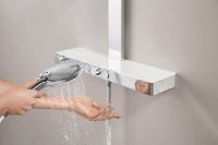 Vorschau: Grohe Rainshower Aqua Pure Duschsystem mit Thermostatbatterie, Kopfbrause eckig, 15 l/min