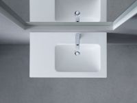 Vorschau: Duravit ME by Starck Waschtisch 83x49cm, 1 Hahnloch, Becken rechts, WonderGliss, weiß seidenmatt 23468332001