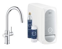 Vorschau: GROHE Blue Home C-Auslauf Starter Kit, herausziehbar, Filterfunktion & Sprudelfunktion chrom 31541000