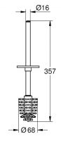 Vorschau: Grohe Selection Cube Ersatzbürste, chrom