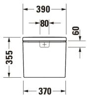 Vorschau: Duravit Duravit No.1 Spülkasten 3/6L mit Dual Flush, Anschluss unten links, weiß