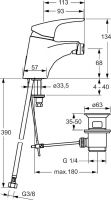 Vorschau: Hansa Hansamix Bidet-Einhand-Einlochbatterie mit Ablaufgarnitur, chrom