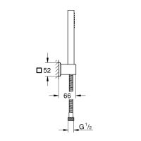 Vorschau: Grohe Rainshower Aqua Cube Stick Wandhalterset, 1 Strahlart, chrom