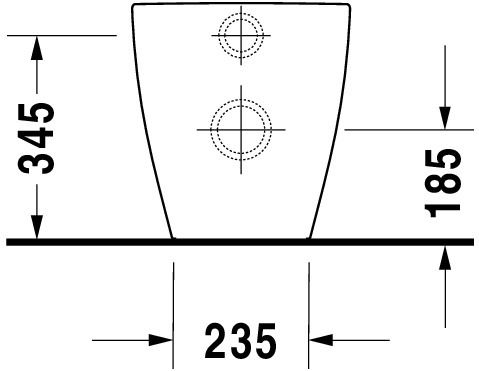 Duravit ME by Starck Stand-WC Tiefspüler Spülrand halb offen, weiß