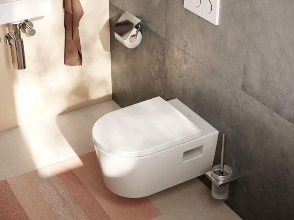 Hansgrohe EluPura Original S Wand WC Set mit AquaChannel Flush und WC-Sitz, weiß 60207450