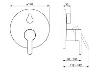 Vorschau: Hansa Hansadesigno Style Wannen- und Brausearmatur Fertigmontageset, chrom