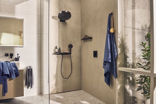 Hansgrohe ShowerSelect Comfort E Thermostat Unterputz für 2 Verbraucher, schwarz matt