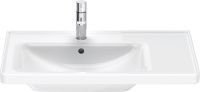 Vorschau: Duravit D-Neo Waschtisch rechteckig 80x48cm, mit Hahnloch und Überlauf, Becken links, WonderGliss, weiß 23698000001