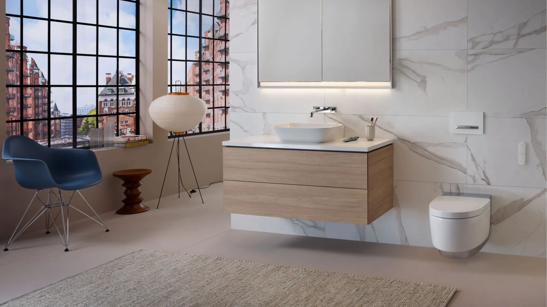 Geberit AquaClean Mera Classic Dusch-WC im privaten Badezimmer