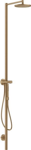 Axor Starck Duschsäule mit Thermostat und Kopfbrause 240 1jet, brushed bronze 12672140