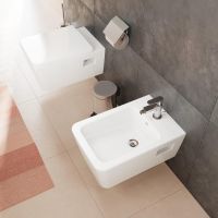 Vorschau: Hansgrohe EluPura Original Q Wand Bidet mit Hahnloch und Überlauf, weiß 60284450